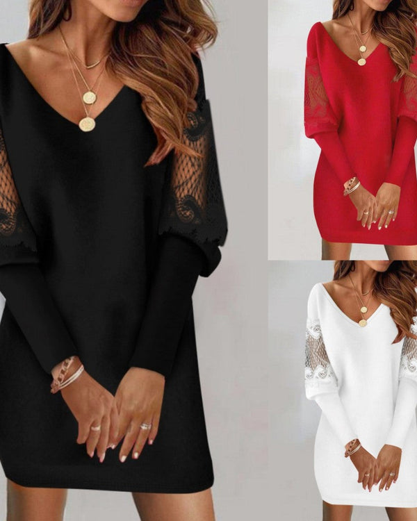 MALWINA | Élegance moderne & manches en dentelle