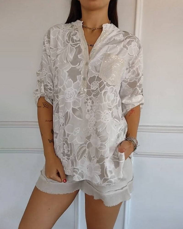 ROWELLA | Blouse fluide à imprimé fleuri