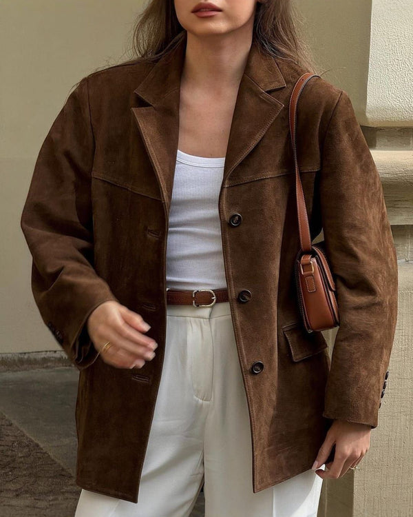 NATHALIE | Blazer en suédine