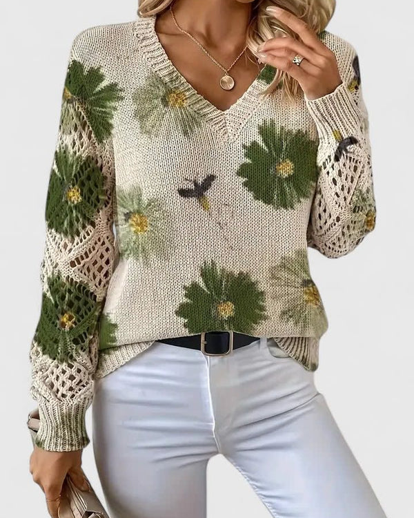 ARUBA | Pull imprimé en coton et polyester