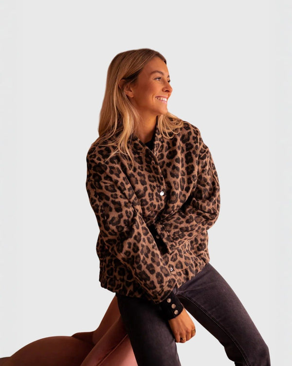 ELODIE | Veste imprimé léopard