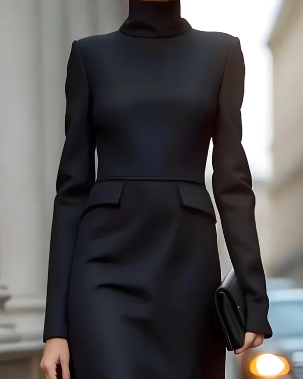 ANASTASIA | Robe longue a col montant