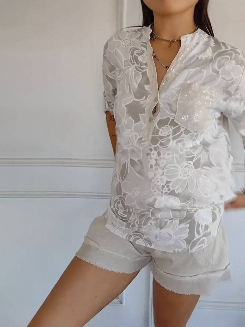 ROWELLA | Blouse fluide à imprimé fleuri