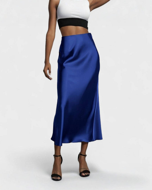 SASHA | Jupe Midi en Satin