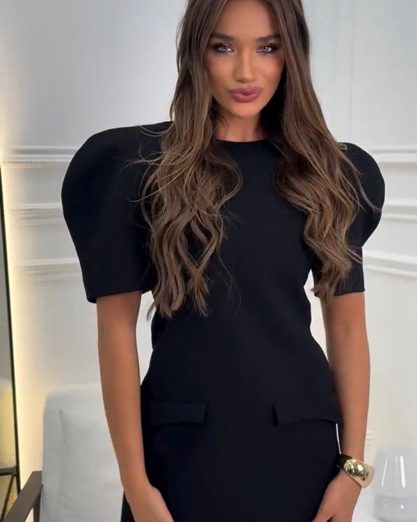 LÉONIE | Robe à manches bouffantes