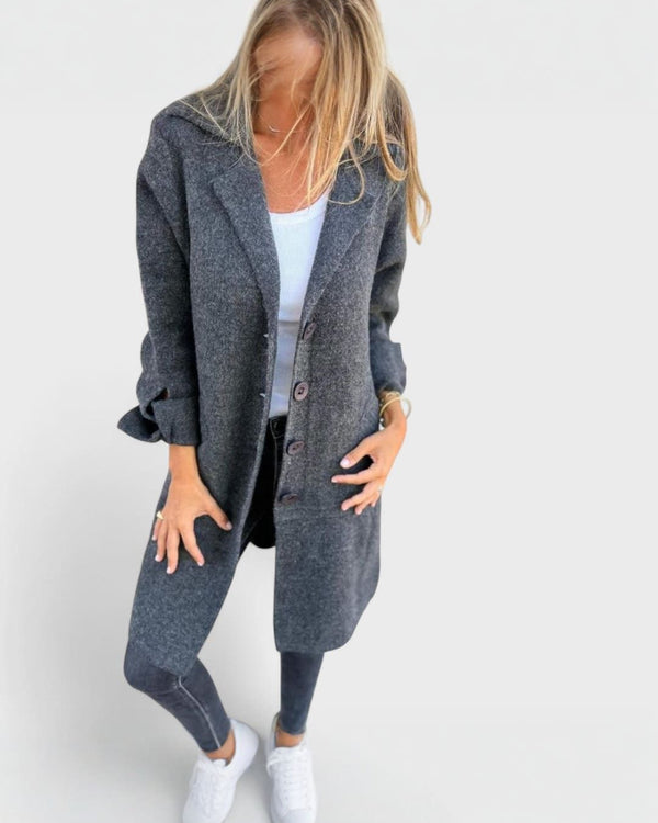 MAILA | Manteau long décontracté à revers