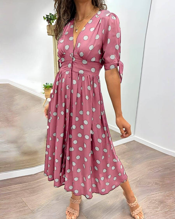 NORIA | Robe Élégante à Pois – Intemporelle, Féminine et Pleine de Charme