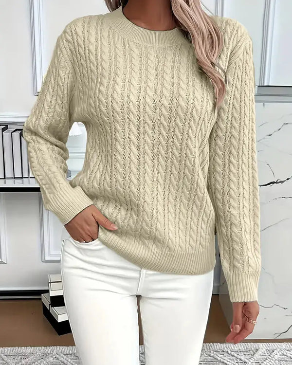 NATHALIE | Pull torsadé en maille douce