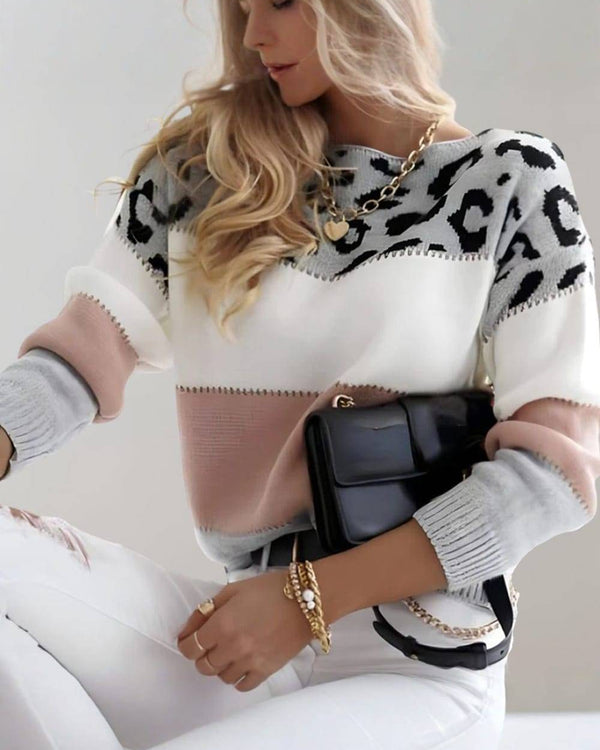 LEONIE | Pull à imprimé animal