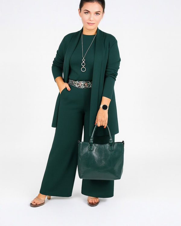 Ensemble 3 pièces maille stretch chic et confortable