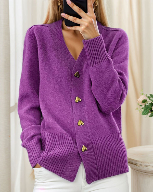 THÉRESA — Cardigan Élégant en Maille Douce