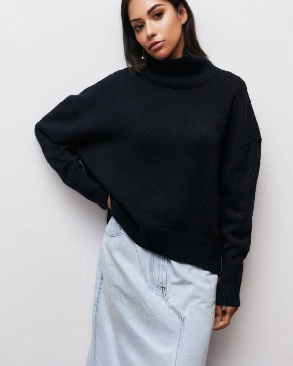 AVERY | Pull à Col Montant Élégant & Chaleureux