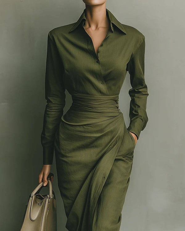 NARELLE | Robe portfeuille cintrée et élégante