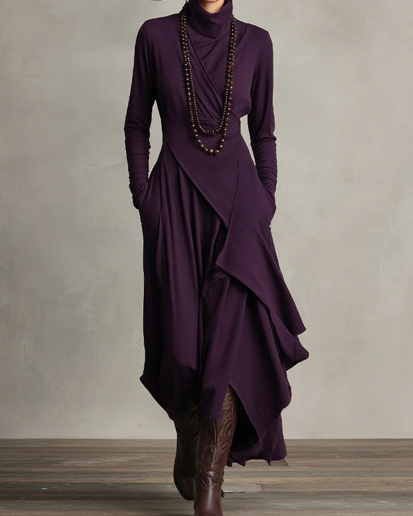 NOÉMIE | robe longue en rayonne violette