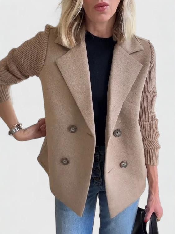 WINSLET | Blazer Élégant à Manches Contrastées