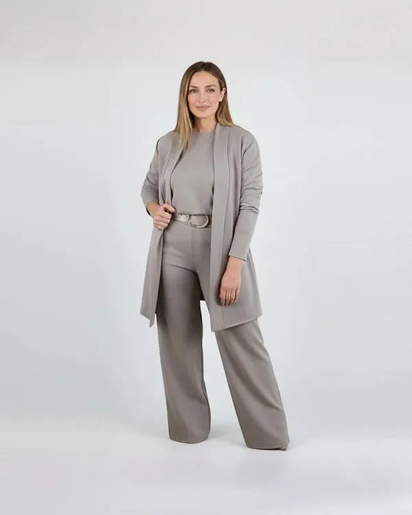 Ensemble 3 pièces maille stretch chic et confortable