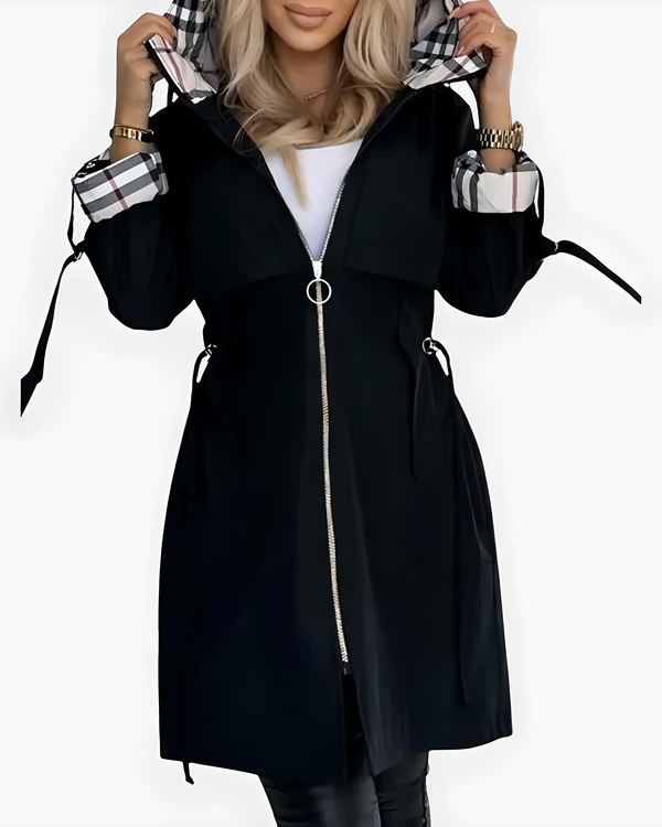 Manteau Femme AURELIE avec Capuche et Fermeture Zippée