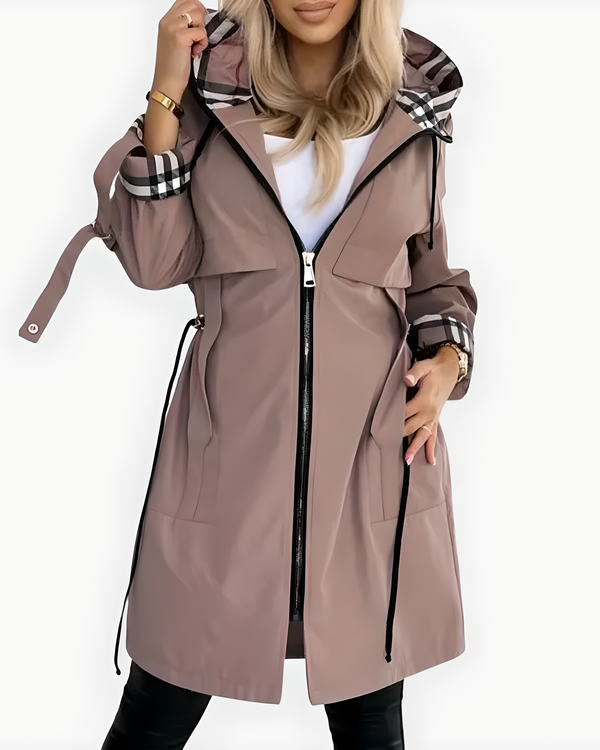 Manteau Femme AURELIE avec Capuche et Fermeture Zippée