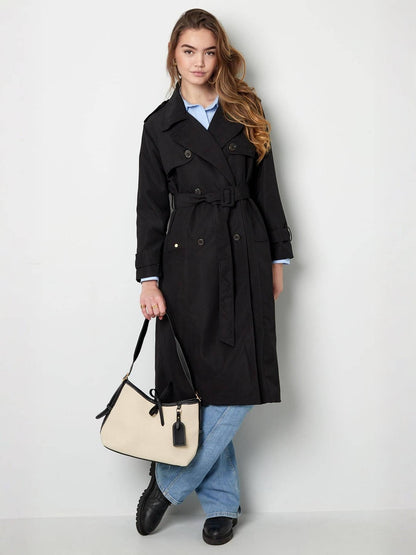 MAUD | Trench longue en coton sablé