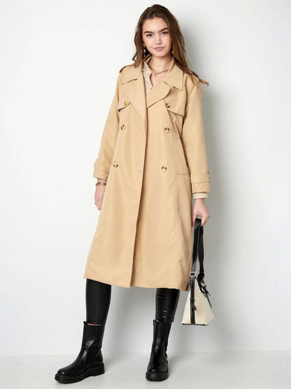 MAUD | Trench longue en coton sablé