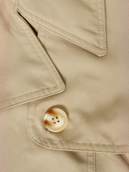 MAUD | Trench longue en coton sablé