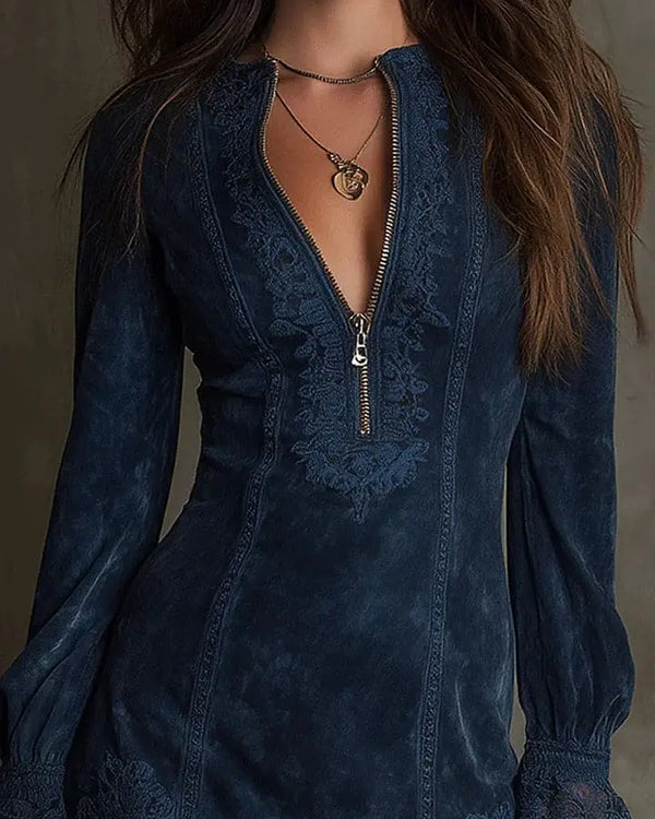 NORI | Robe Courte Ajustée – Mini Épurée en Polyester & Élasthanne