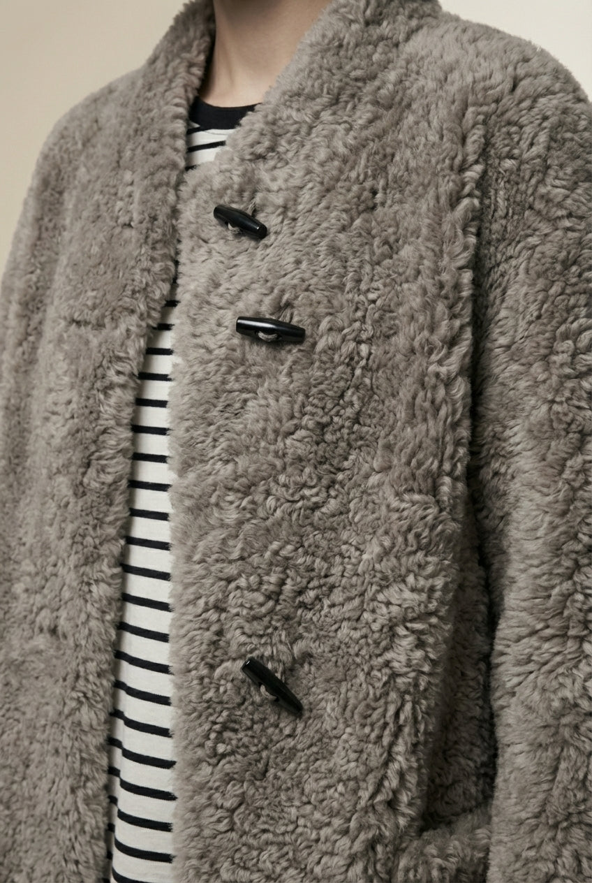 Detail shot of SOFÉLIA | Manteau 100% laine