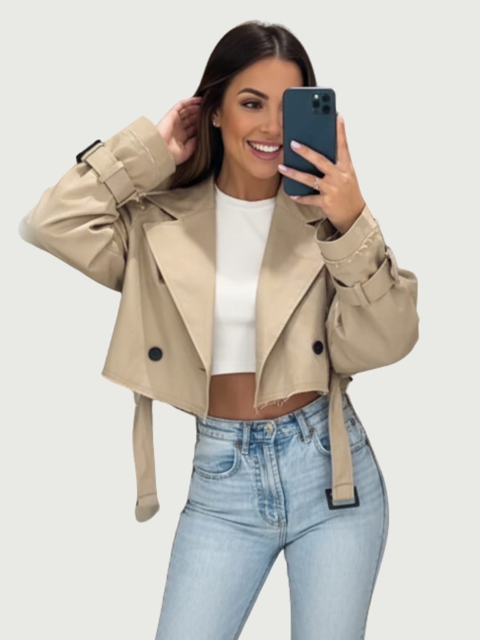 SÉRAPHINE | Trench Cropped Élegant