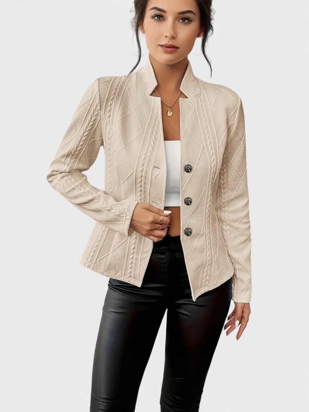 OLIVIA | Blazer structuré en coton et polyester