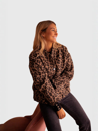 ELODIE | Veste imprimé léopard