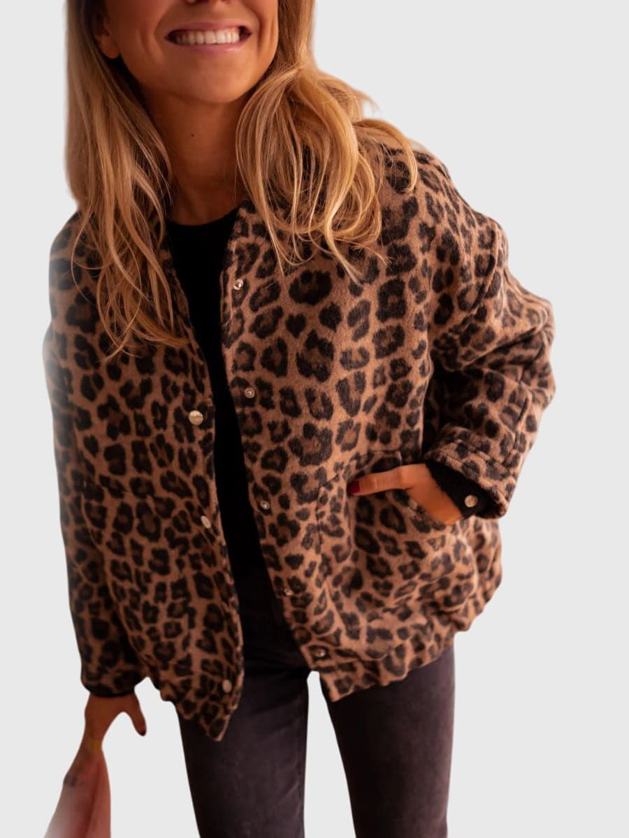 ELODIE | Veste imprimé léopard