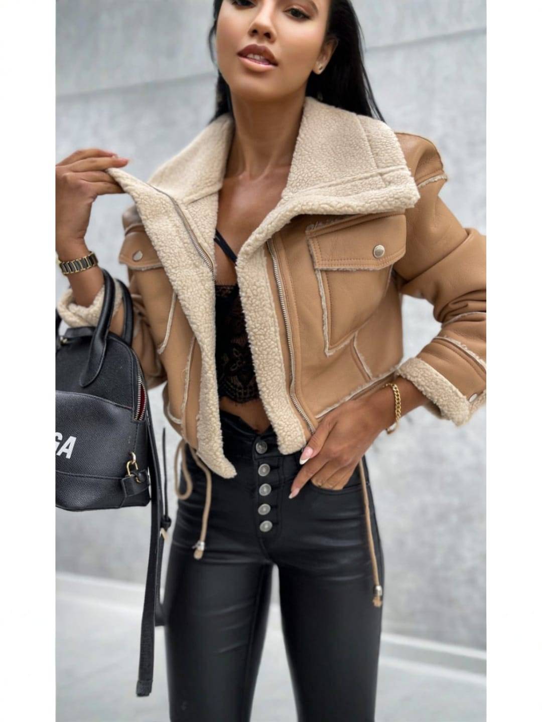 SOPHIA | Veste aviateur femme courte