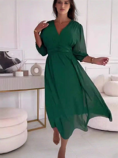 AMALIA | Robe mide en mousseline