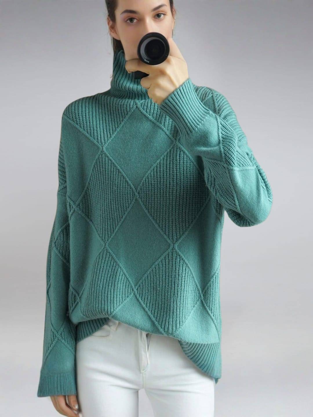 EMMA | Élégant pull d'hiver à col roulé femmes