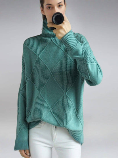 EMMA | Élégant pull d'hiver à col roulé femmes