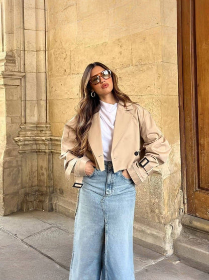 CAROLE | Trench Court Élégant & Moderne