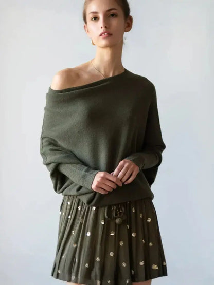 SYLVIE | Pull oversize à col convertible pour femme