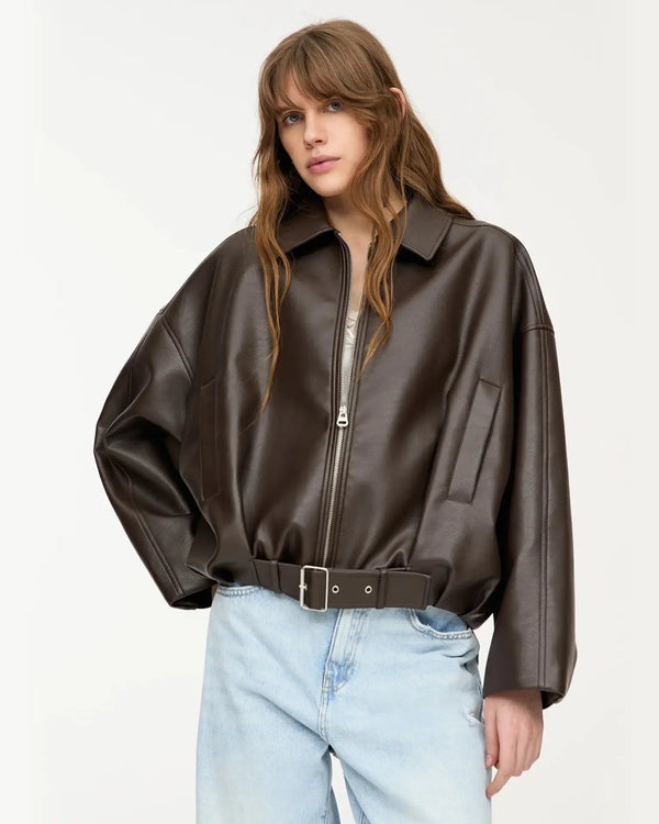 KAYLA | Veste en Similicuir Élégante & Intemporelle