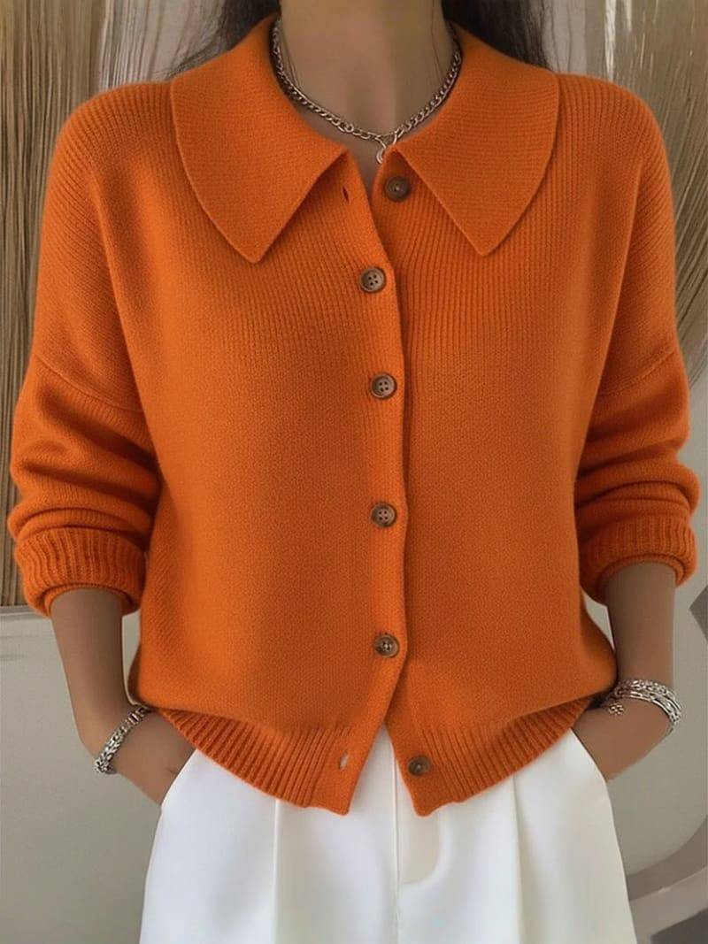 MELANIE | Pull à Revers Élégant