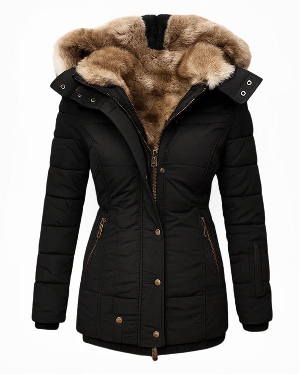ANNA | Manteau d’Hiver Doublé en Fourrure