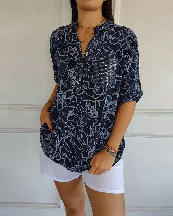 ROWELLA | Blouse fluide à imprimé fleuri