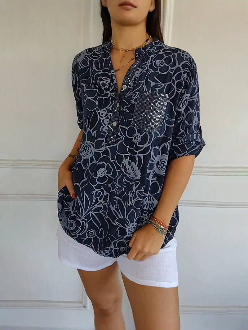 ROWELLA | Blouse fluide à imprimé fleuri