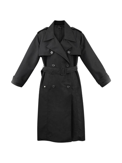 MAUD | Trench longue en coton sablé