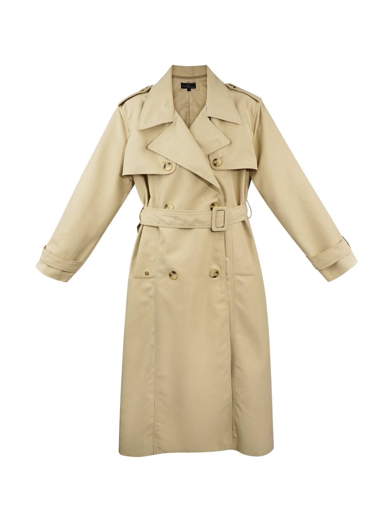 MAUD | Trench longue en coton sablé