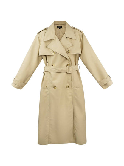 MAUD | Trench longue en coton sablé