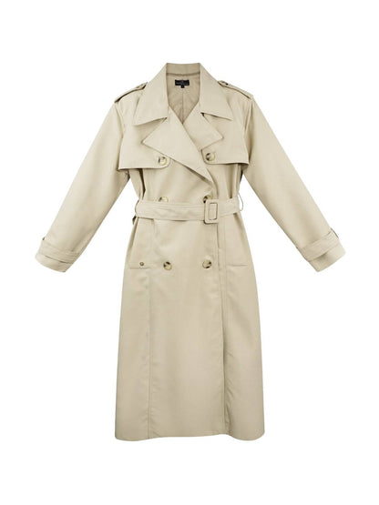 MAUD | Trench longue en coton sablé