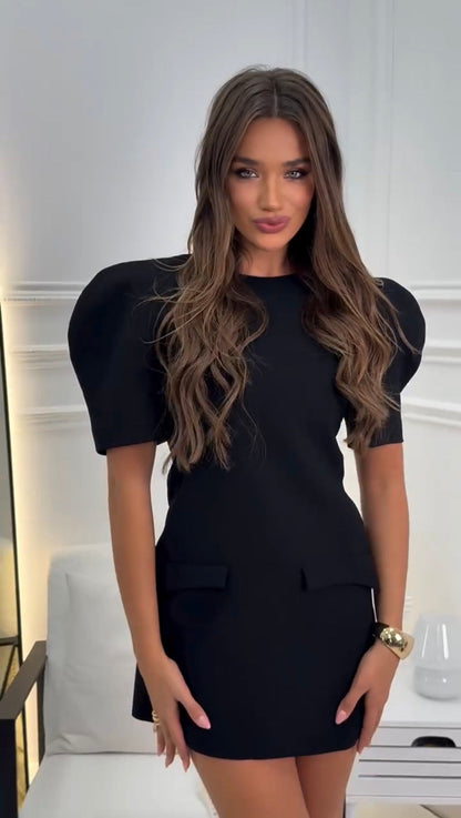 LÉONIE | Robe à manches bouffantes