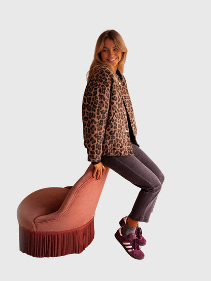 ELODIE | Veste imprimé léopard