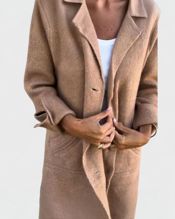 MAILA | Manteau long décontracté à revers