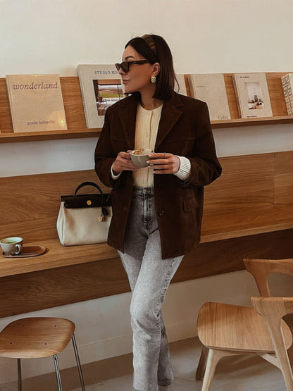 NATHALIE | Blazer en suédine